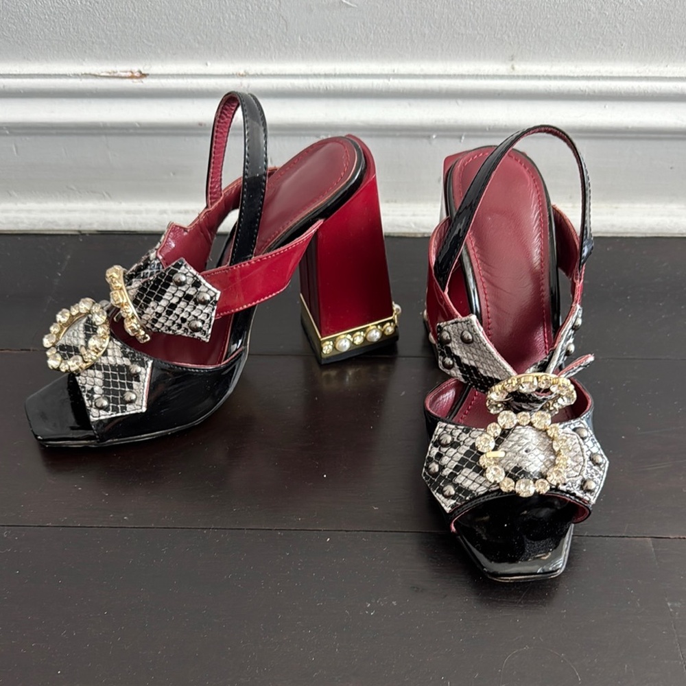 Elegant Black and Red Women's Heels